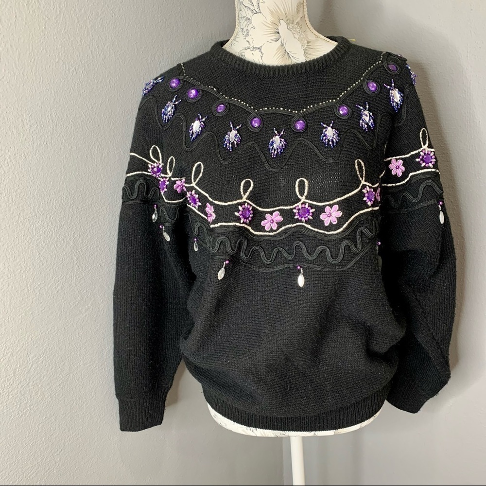 Vintage 80's WESTERN CONNECTION Gems Beaded Medium